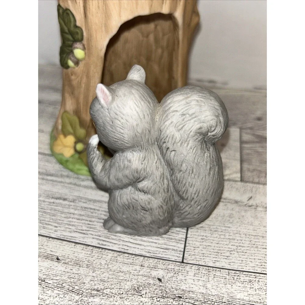 Franklin Porcelain 1984 Woodland Surprises Squirrel Hand Painted Country
